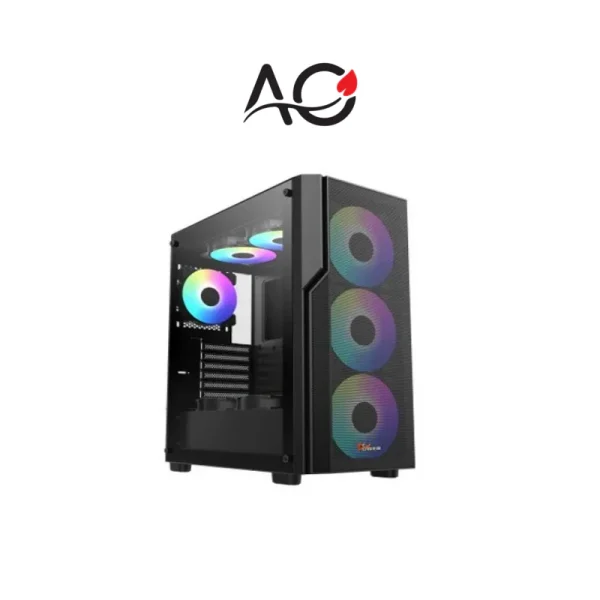 PC Power PG-H450 BK Zero Mesh ATX Gaming Casing