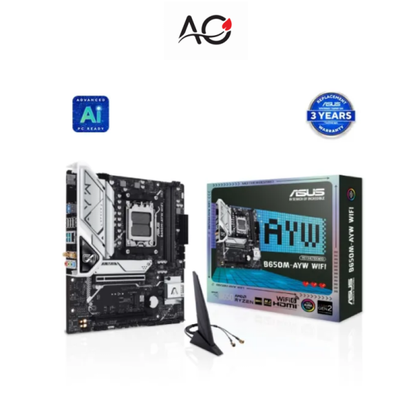 ASUS B650M-AYW WIFI AMD AM5 DDR5 Micro-ATX Motherboard