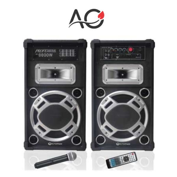 Micromax MHSN-40 DJ wood Bookshelf bluetooth Speakers (Pair)